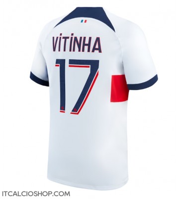 Paris Saint-Germain Vitinha #17 Seconda Maglia 2023-24 Manica Corta